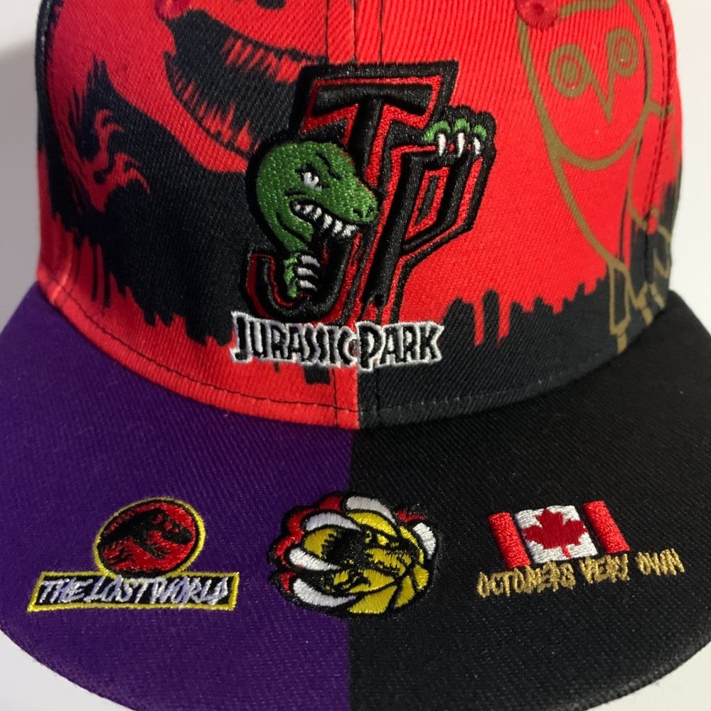 Headgear Classics Hat Jurassic Park Lost World Toronto Raptors OVO Snapback Cap - Picture 3 of 11